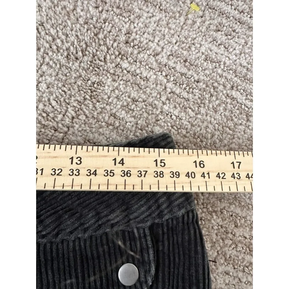 Abercrombie & Fitch Corduroy Mini Skirt Dark Academia Forest Green Size 8 - Picture 6 of 8